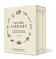 Our Little Library Vol. 3: A Foundational Language Vocabulary Board Book Set for Babies, Including Bugs, Dinosaurs, Sports, Space, and Tools by Paige, Tabitha