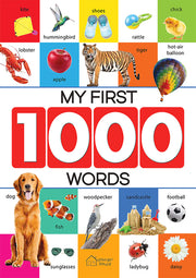 My First 1000 Words: Early Learning Picture Book to Learn Alphabet, Numbers, Shapes and Colours, Transport, Birds and Animals, Professions, by Wonder House Books