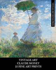 Vintage Art: Claude Monet: 25 Fine Art Prints: Impressionist Ephemera for Framing, Collages, and Junk Journals by Press, Vintage Revisited