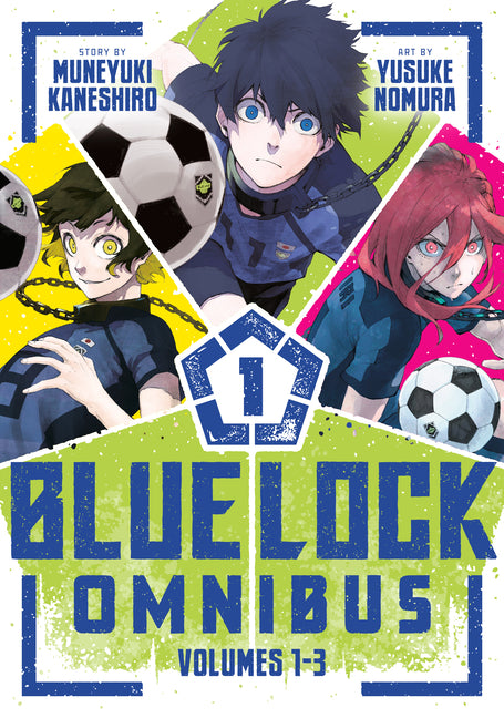 Blue Lock Omnibus 1 (Vol. 1-3) -- Muneyuki Kaneshiro, Paperback