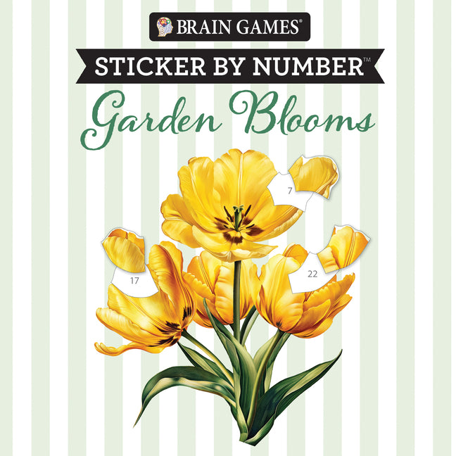 Brain Games - Sticker by Number Compact Edition: Garden Blooms 7x7 Inches Travel Size Activity Book for Adults & Kids 7+ -- Publications International Ltd, Paperback