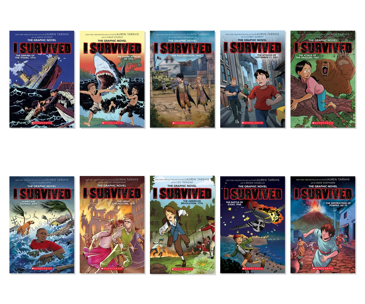 I Survived Graphix Vol. 1-10 10-Book Graphic Novel Bundle Set
