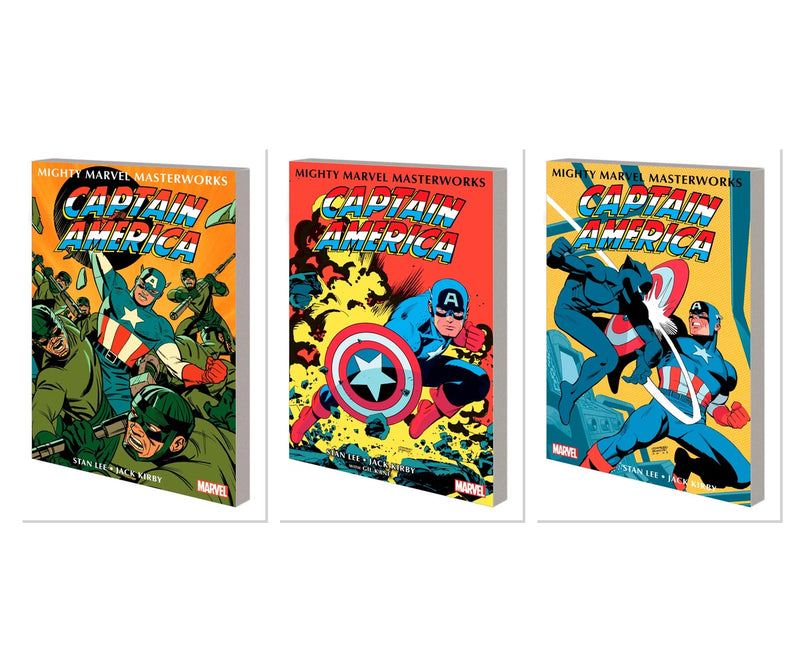 Mighty Marvel Masterworks: Captain America Vol. 1-3 3-Book Bundle Set