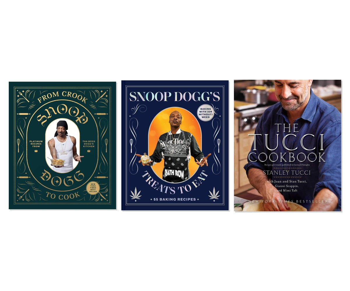 Celebrity Chef Cookbook Collection - 3-Book Bundle with Snoop Dogg & Tucci