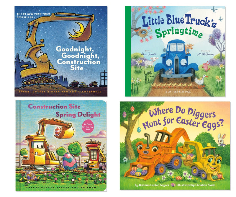 Construction & Trucks Pack: 4-Book Complete Bundle Set for Kids