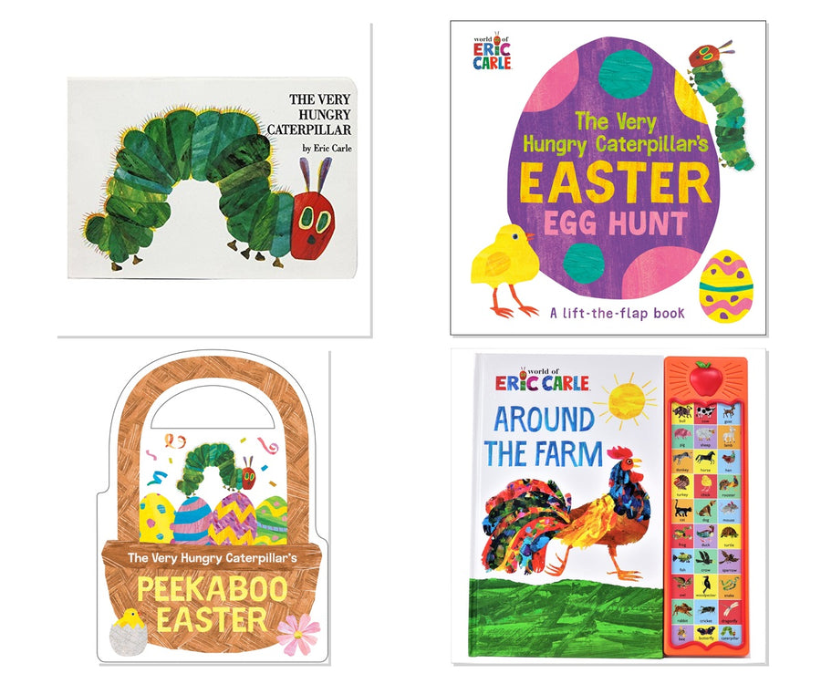 Eric Carle Children's Picture Book 4-Book Collection Bundle, Board Book