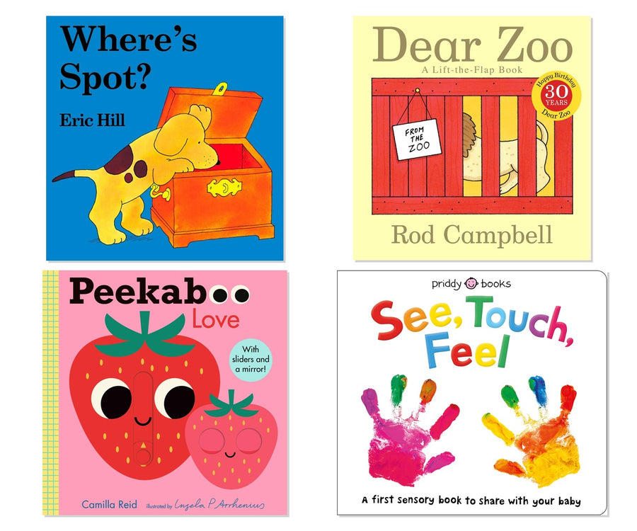 Interactive Baby Board Books 4-Book Collection - Lift-the-Flap & Touch, Board Book