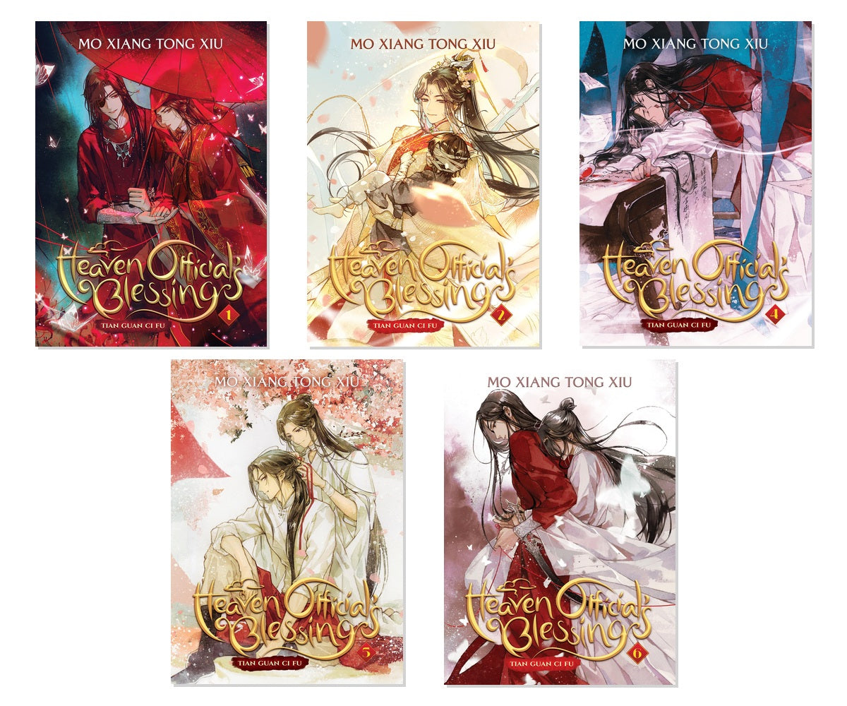 Heaven Official's Blessing Complete Set Vol. 1, 2, 4, 5, 6 5-Book Novel Bundle