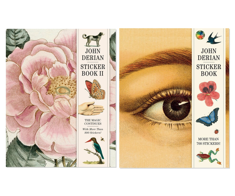John Derian Sticker Book 2-Book Collection - Designer Art Series