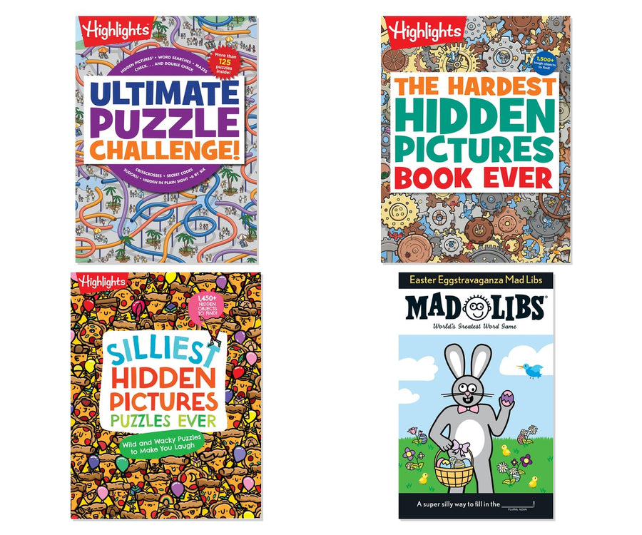 Kids Activity & Puzzle Pack 4-Book Complete Bundle Set - Brain Games & Puzzles, Paperback