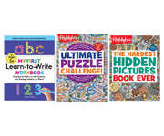 Activity & Learning Fun 3-Book Collection for Kids Ages 3-12