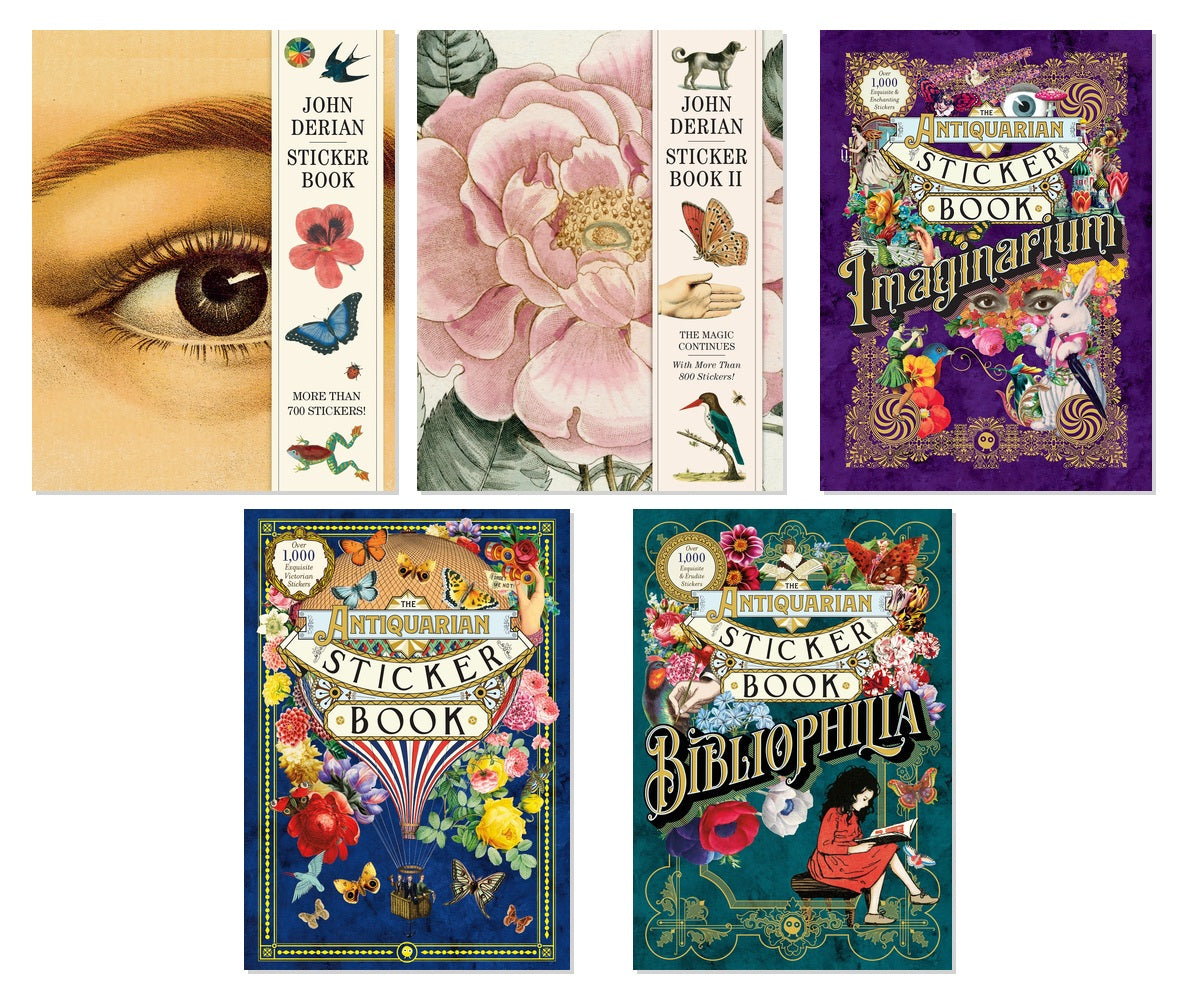 Vintage Sticker Collection 5-Book Bundle - Premium Designer Sets