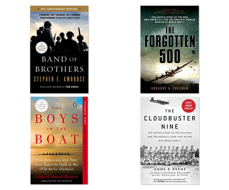 WWII Heroes & Stories 4-Book Collection - Military History Bundle, Paperback