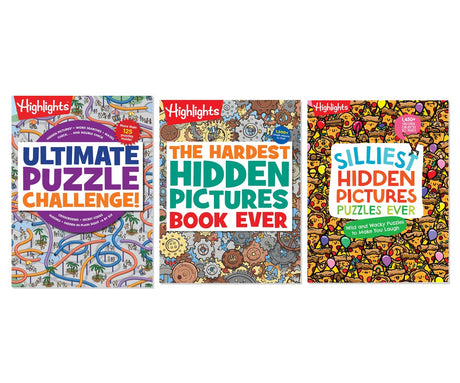 Activity & Puzzle Pack for Kids 3-Book Complete Bundle Set by Highlights, Paperback