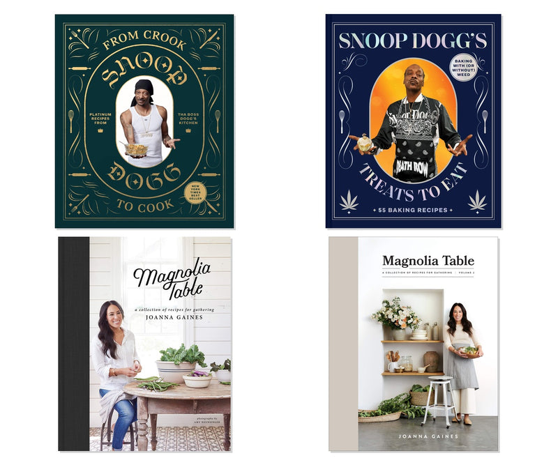 Celebrity Chef Cookbook 4-Book Collection - Snoop Dogg & Joanna Gaines