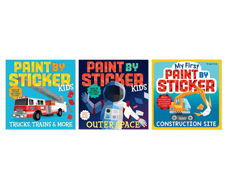 Vehicles & Space Explorer Paint by Sticker 3-Book Collection, Paperback