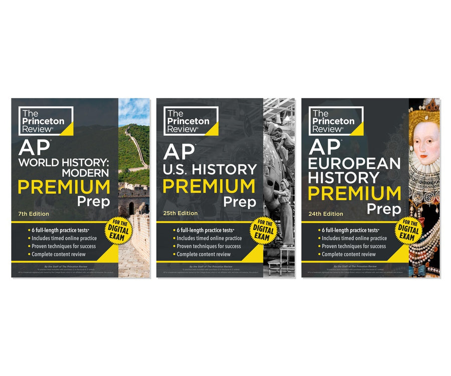 AP History Test Prep Power Pack - 3-Book Complete Bundle Set, Paperback