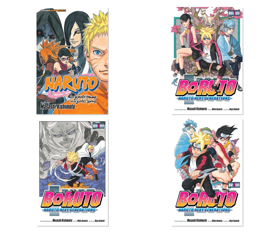 Boruto Next Generation Starter Pack Vol. 1-3 4-Book Manga Bundle Set, Paperback