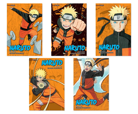 Naruto 3-in-1 Edition Later Volumes 5-Book Collection, Paperback