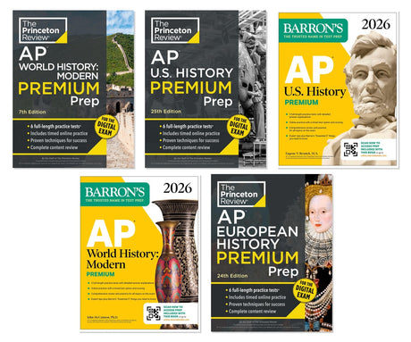 AP History Test Prep Power Pack - 5-Book Complete Bundle Set, Paperback