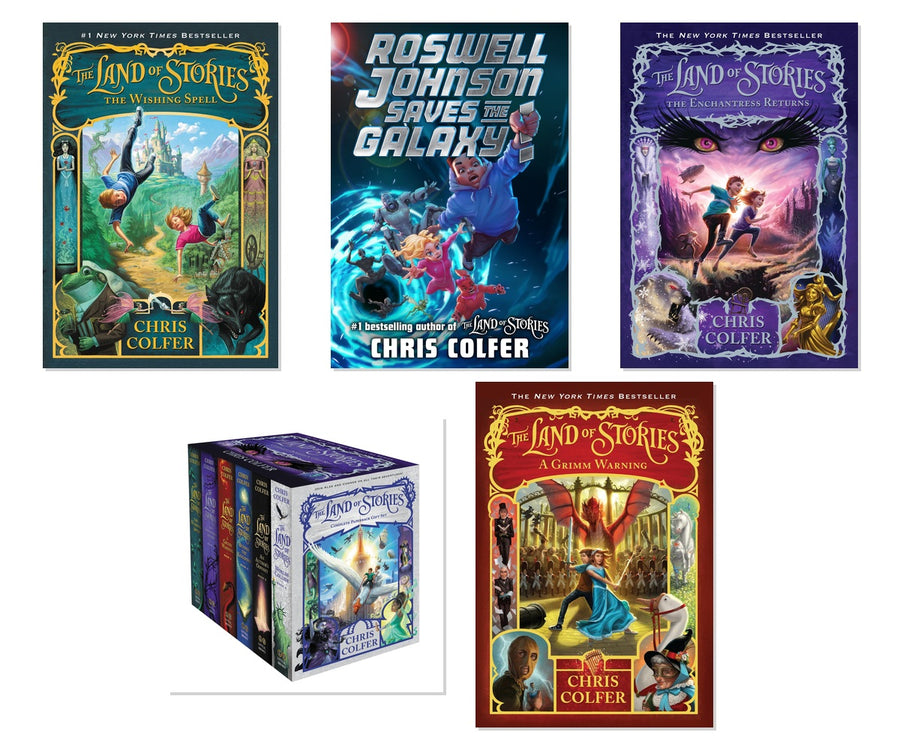 Chris Colfer Fantasy Adventure 5-Book Collection - Land of Stories & More, Paperback