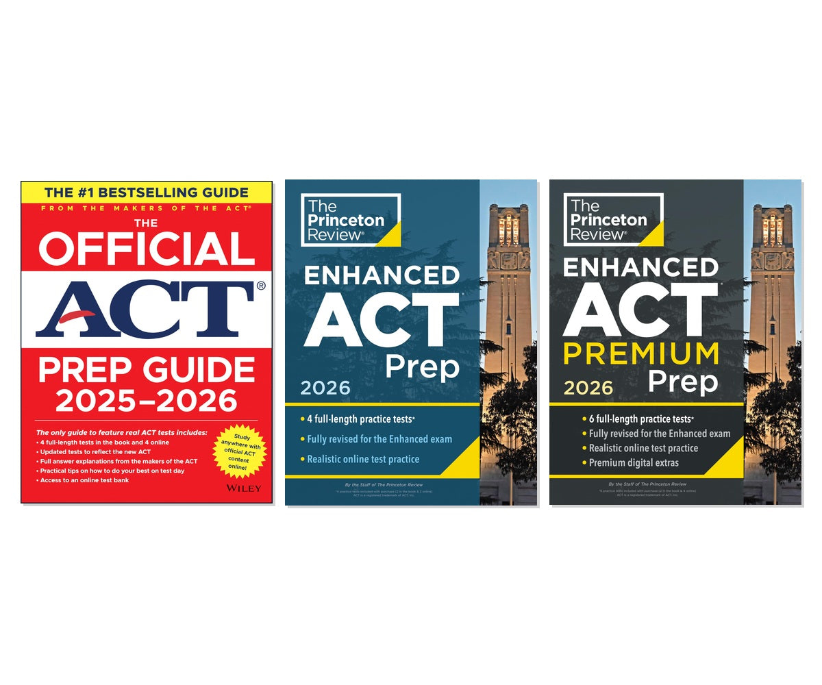 Complete ACT Prep Power Pack 3-Book Complete Bundle Set