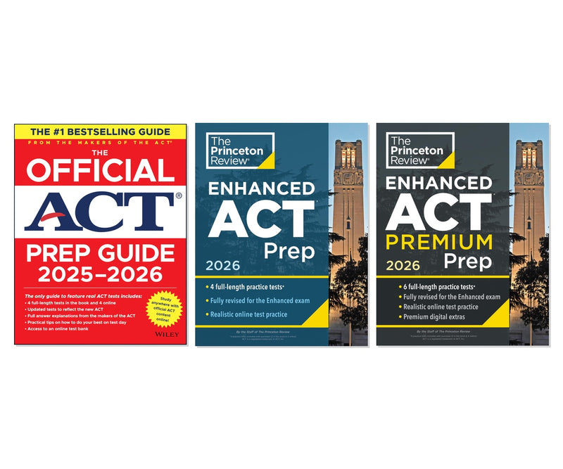 Complete ACT Prep Power Pack 3-Book Complete Bundle Set