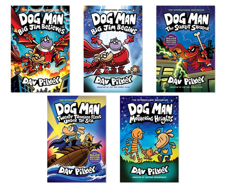 Dog Man Action Adventure 5-Book Collection - Graphic Novel Bundle, Hardcover