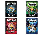 Dog Man Origin Stories 4-Book Graphic Novel Collection by Dav Pilkey