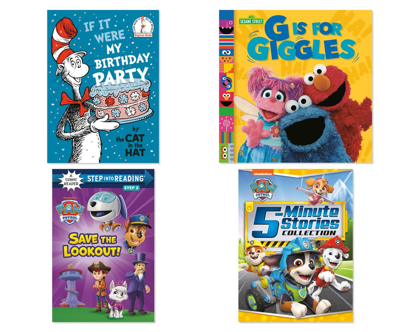 Kids Story Time Collection 4-Book Bundle - Cat in the Hat & PAW Patrol