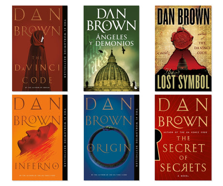 Dan Brown Robert Langdon Thriller 6-Book Collection Bundle, Paperback