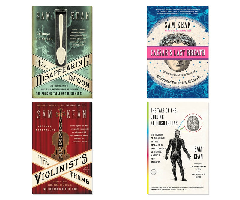 Sam Kean Science Storytelling 4-Book Collection - Chemistry Physics DNA