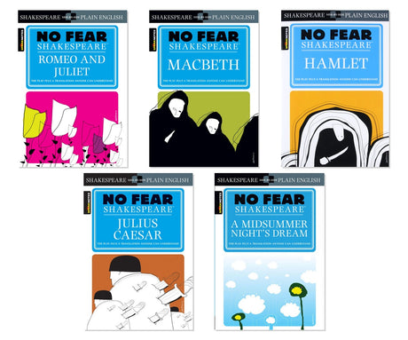 Shakespeare Study Essentials 5-Book Collection - No Fear Side-by-Side, Paperback
