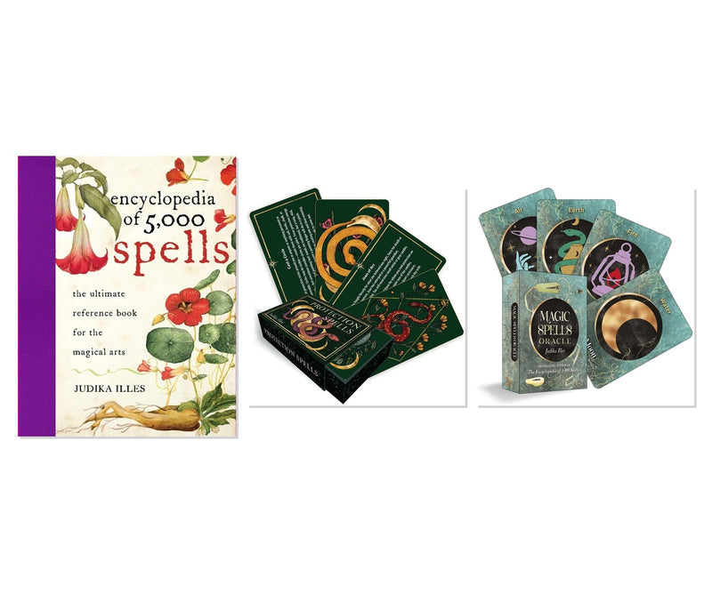 Judika Illes Spell Magic 3-Book Collection - Encyclopedia & Oracle Cards