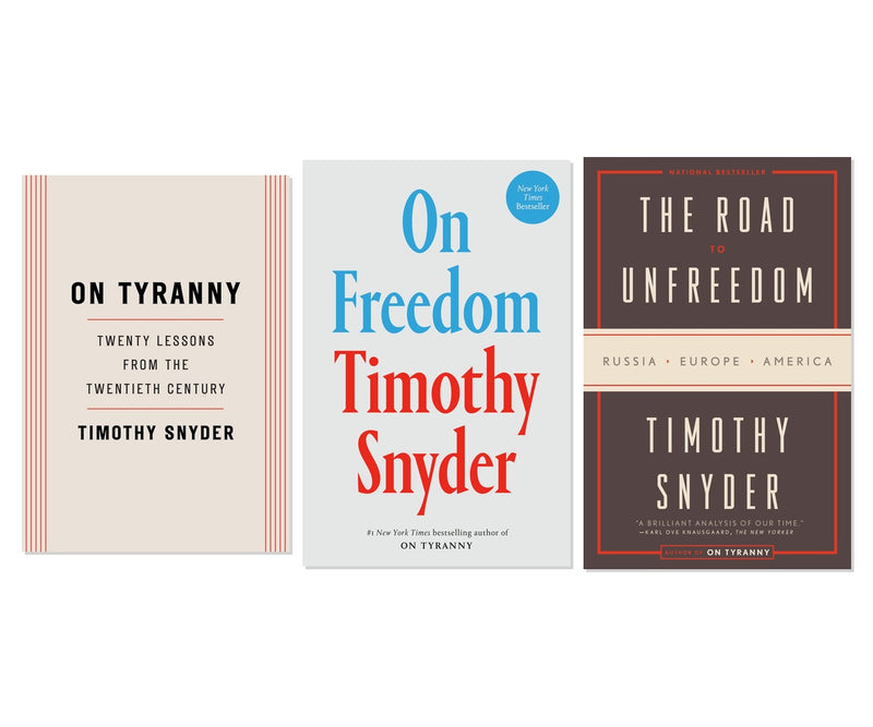 Timothy Snyder's Democracy Defense Kit - 3-Book Complete Bundle Set