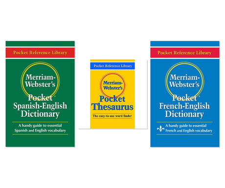 Merriam-Webster Pocket Reference Trio 3-Book Complete Bundle Set, Paperback