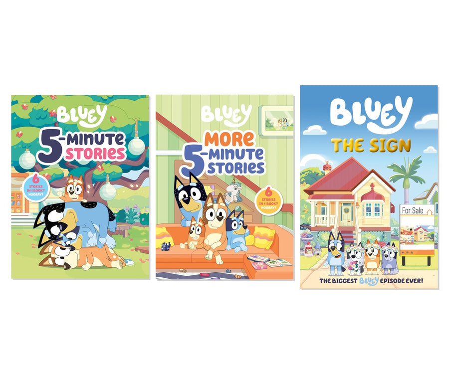 Bluey Story Time Collection 3-Book Bundle - 5-Minute Stories & Graphic Novel, Hardcover