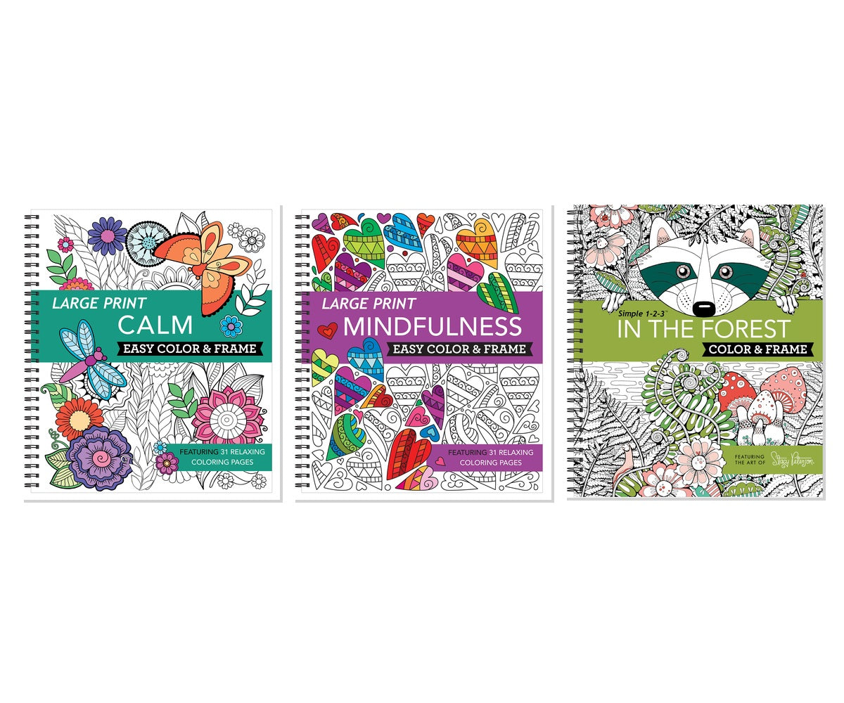 Calm & Creative Coloring Set - 3-Book Complete Bundle Set