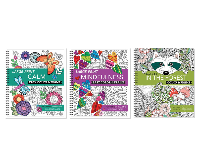 Calm & Creative Coloring Set - 3-Book Complete Bundle Set