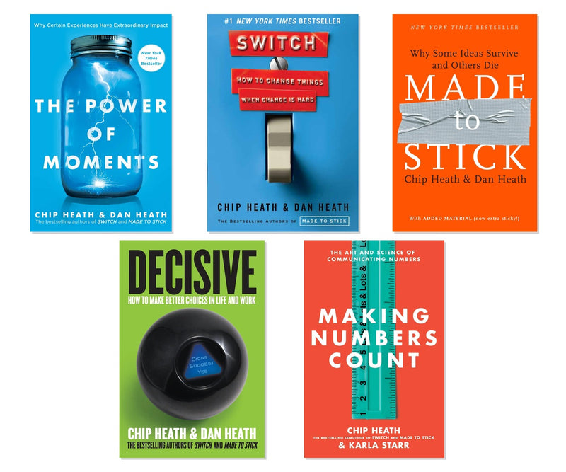 Chip Heath Complete 5-Book Collection - Business Psychology & Change