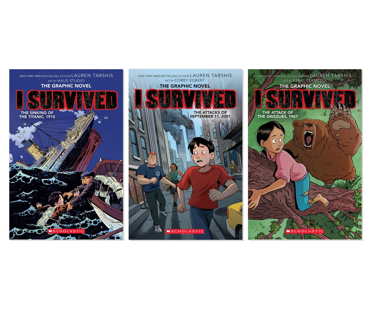 I Survived Graphic Novel Starter Set Vol. 1, 4, 5 3-Book Bundle Set