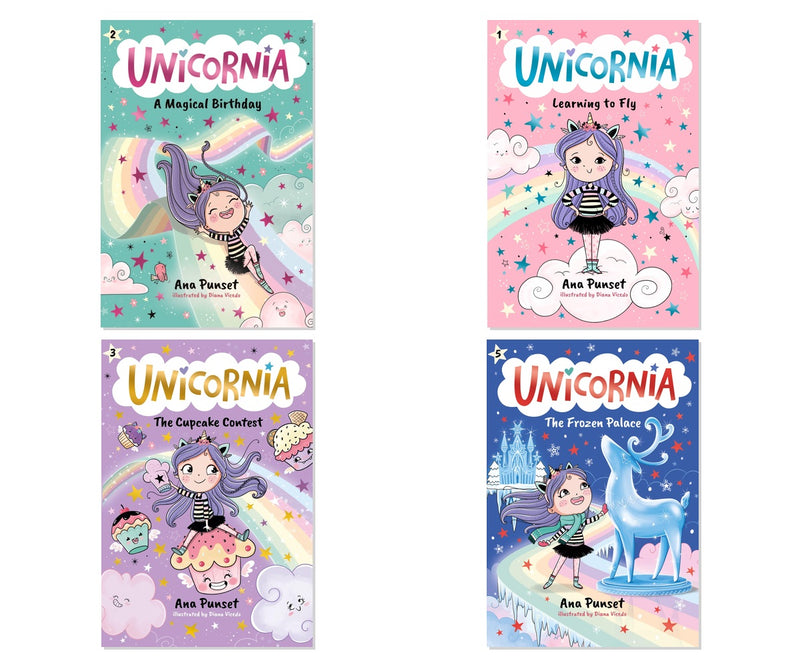 Unicornia Adventures Starter Set - 4-Book Complete Bundle Series Collection