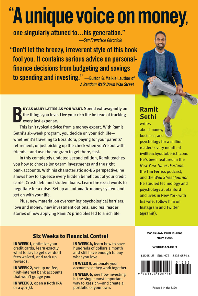 I Will Teach You to Be Rich: No Guilt. No Excuses. Just a 6-Week Program That Works (Second Edition) -- Ramit Sethi, Paperback